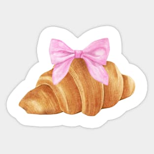 Coquette croissant Sticker